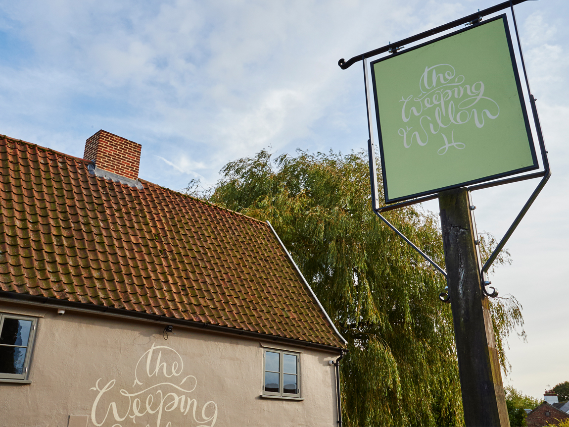 The Weeping Willow exterior branding